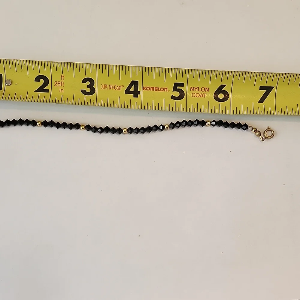 Elegant Black and Gold Beaded Bracelet